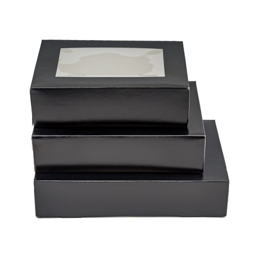 BLACK box na sushi, pečivo 17x11,5x5cm 10ks