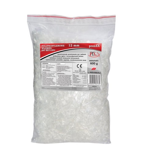 Polypropylénové vlákna do betónu, dĺžka 12mm / 600g