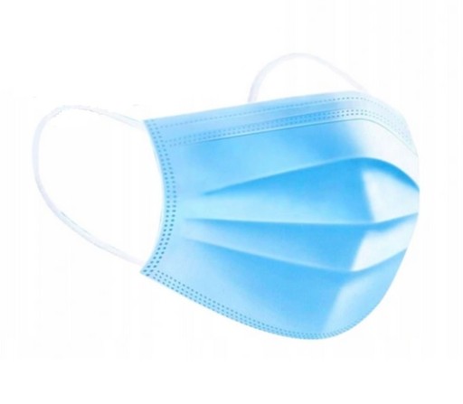 Trojvrstvová modrá hygienická maska