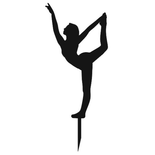 Gymnastka Joga Pozícia Škorpióna Gymnastika Topper Figúrka Čierne Plexi