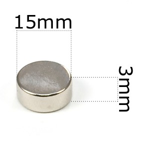 SILNÝ VALEC NEODYMOVÝ MAGNET 15x3 - SADA 10 / NEODYMOVÝCH MAGNETOV /