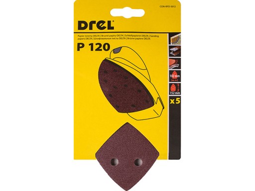 BRÚSNY PAPIER NA VELCRO DELTA IRON GR120 5 ks