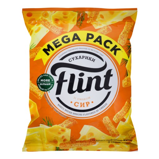 Pšeničné a ražné sucháre s príchuťou syra Flint 110g