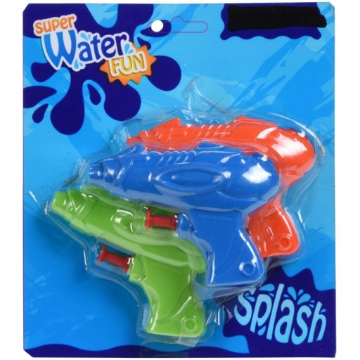 x3 VODNÁ ZBRAŇ VELIKOST VODY PRE DETI 9cm
