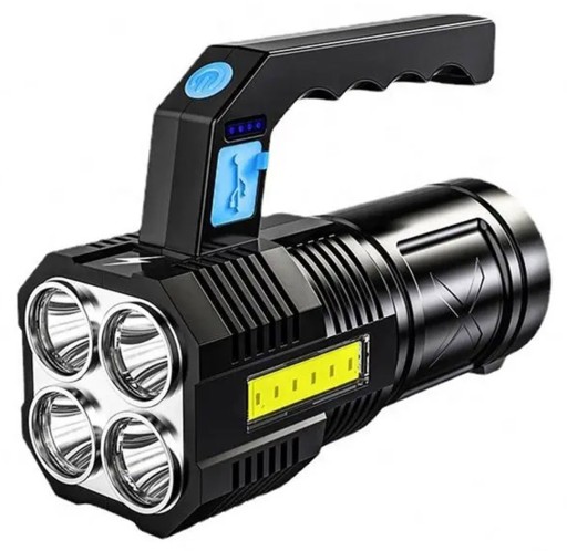 LED BATERKA SVETLOMET NABÍJAČNÝ 5 LED USB + BOČNÁ LAMPA