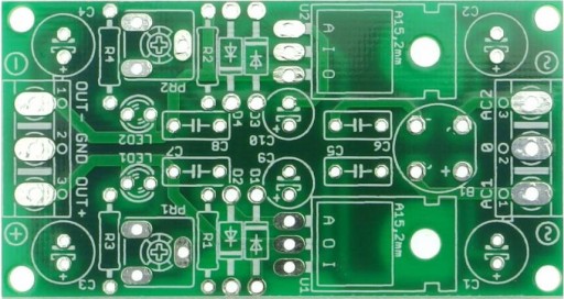 Nastaviteľný symetrický napájací zdroj AVT1882 PCB