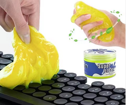 GÉLOVÝ ČISTIČ GUMY ELASTIN NA ČISTENIE KOKPITU AUTA A KLÁVESNICE TELEFÓNU