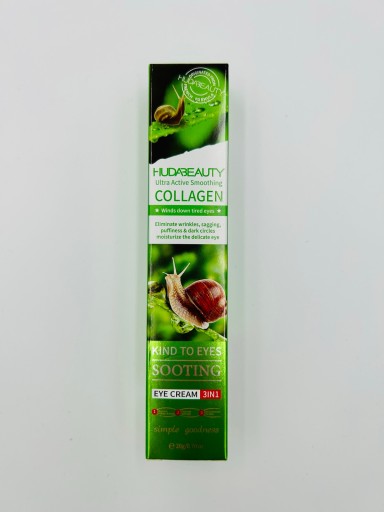 3v1 Slimačí očný krém HUDA BEAUTY COLLAGEN