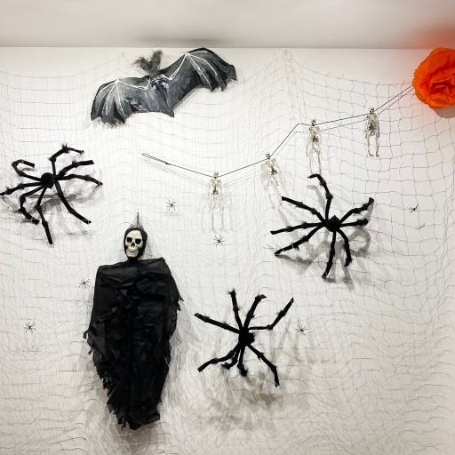 DEKORATÍVNA SIEŤ PIDER WEB HALLOWEENSKÉ OZDOBY BALÓNKY VANEC PIDER BAT
