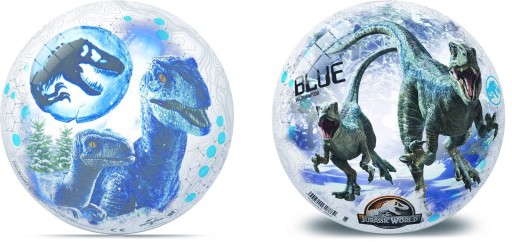 GUMOVÁ LOPTA 23 CM PLÁŽ PRE DETI DINOSAURY JURSKÝ SVET MODRÁ