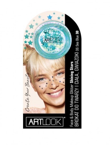 ART LOOK TVÁR A TELO GLITTER STARS 06 SEA BLUE
