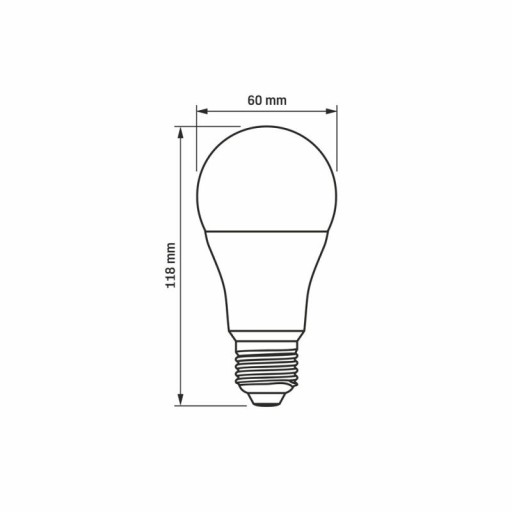 LED žiarovka 12W, E27, 1180lm, studená farba