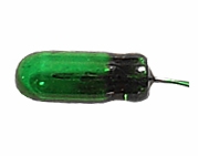1,5V zelená miniatúrna žiarovka