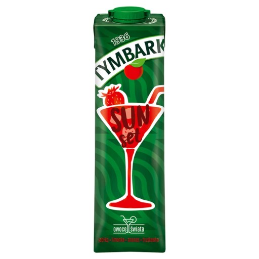 TYMBARK Drink Fruits of the World Západ slnka Jablko Limetka Ananás Jahoda Kokos 1l