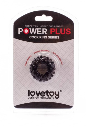 Lovetoy Power Plus krúžok na penis čierny priemer