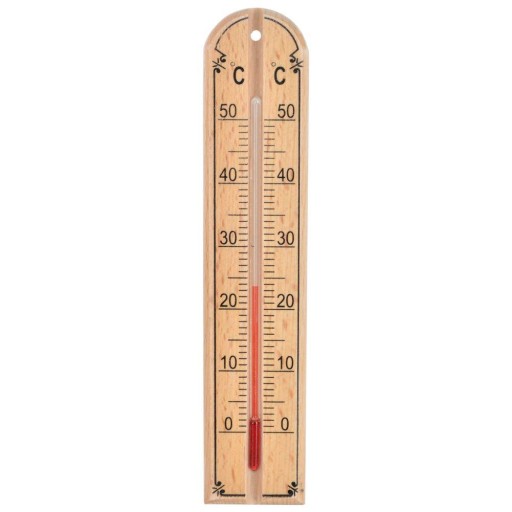 Drevený izbový teplomer 20 cm