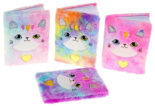 ZÁPISOVÝ DENNÍK PLYŠOVÝ CAT A5 6089