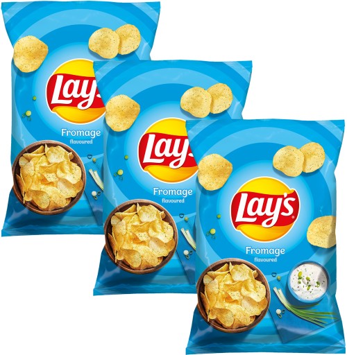 3x LAY'S Potato chips Simple Fromage Smotanový syr s bylinkami 130g