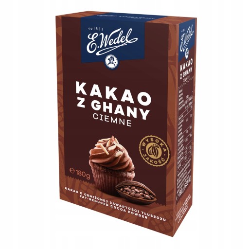 1x180g WEDEL Tmavé kakao z Ghany