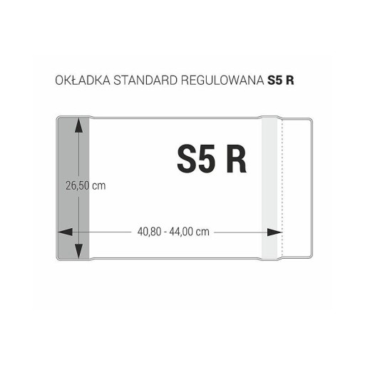 Kryt S5R nastaviteľný 26,5cm x 40,8-44cm kryštál