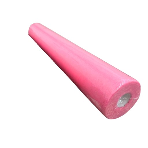 Ružový netkaný kozmetický základ 60cm x 50m, jednorazová plachta