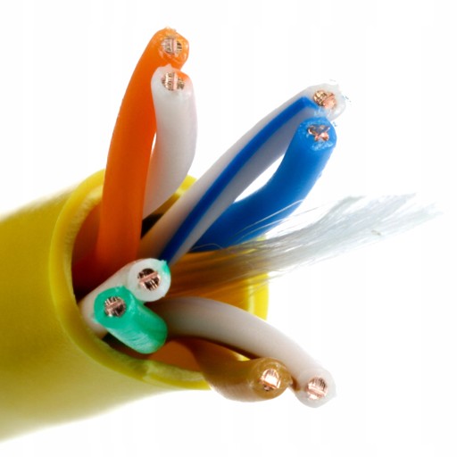 Molex krútený pár LAN kábel UTP kat.5e PVC žltý 1m