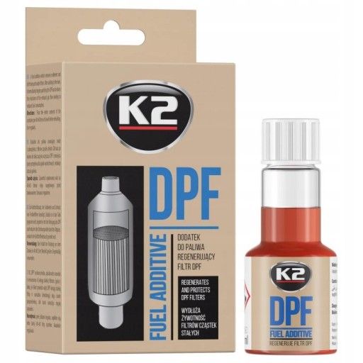 K2 DPF prísada regeneruje chráni DPF filtre 50 ml