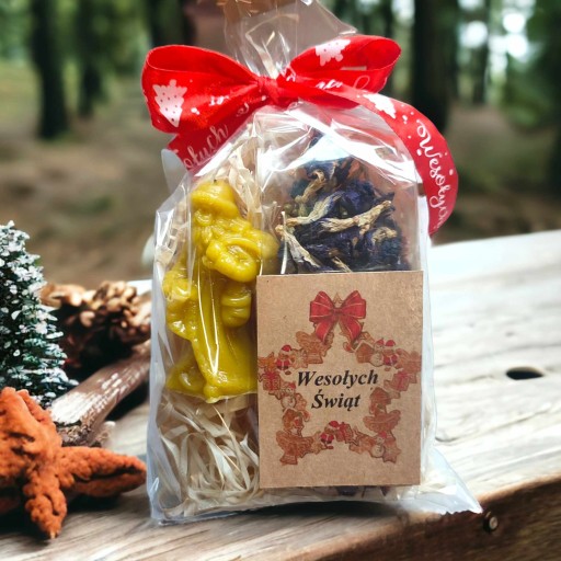 Santa Claus darčeková sada, vianočný čaj, sviečka, darček