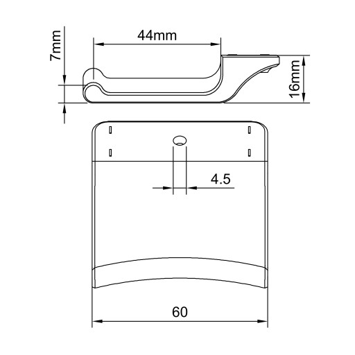 Háčik na zavesenie na SLÚCHADLÁ LP + SKRUTKA 25mm C