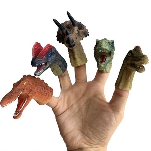 SET 5 prstových bábok HRAČKA DINOSAURS