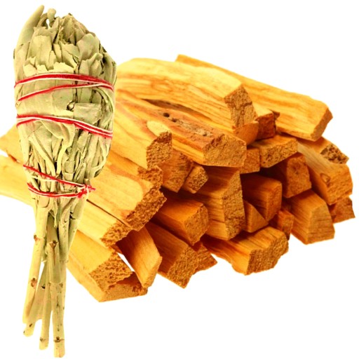 PALO SANTO KADIDLO + SÚPRAVA BUNDLE BIELEJ ŠALVI