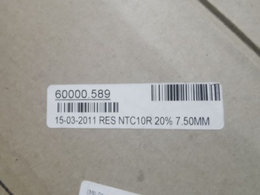 NTC termistor EPCOS/TDK 10R 20% 7,5A