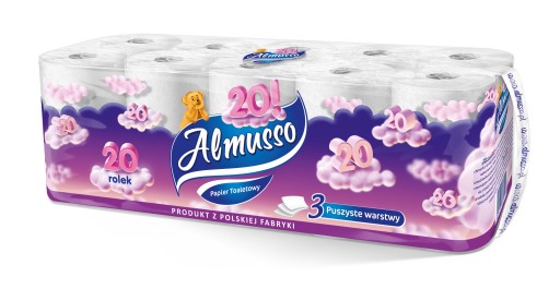 Almusso toaletný papier neparfumovaný 20 ks.