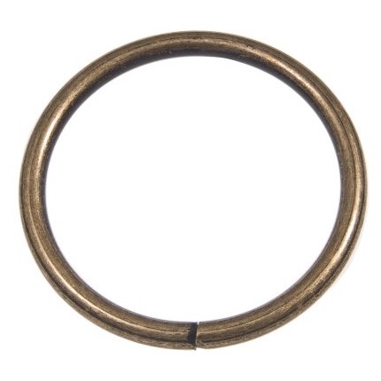 Prsteň KOVOVÝ 50 mm STARÝ ZLATÝ