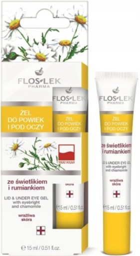 Flos-Lek, očný a očný gél so svetlíkom a harmančekom, 15 ml