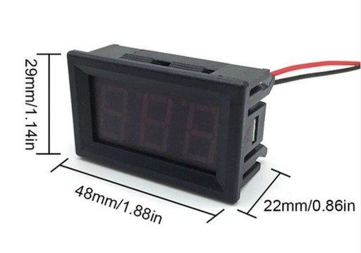 VOLTMETER 70-500VAC, MODRÝ