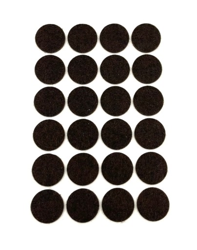Samolepiace plstené podložky hnedé ⌀ 22mm 24 ks