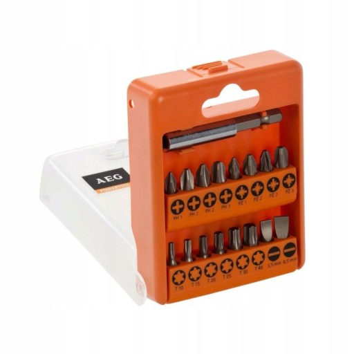 Sada bitov AEG 17 ks Powertoolss Profi-Bit Magnetic Pz. Torx plochý