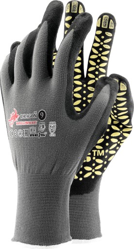 Pracovné rukavice lycrové ochranné rukavice DRAGON YELLOWBERRY veľkosť 7 - S