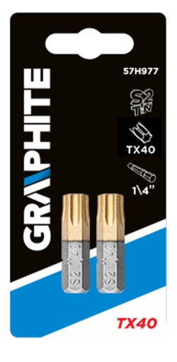 GRAFITOVÝ SKRUTKOVACÍ BIT TX40x25MM 2KS 57H977