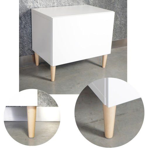 Noha s montážou, drevené nohy s 10 cm bukovým plechom, rovná kužeľová noha