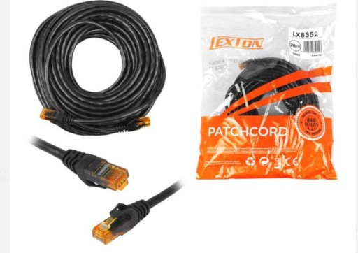 PATCHCORD UTP CAT 6E RJ45 LAN 20M SIEŤOVÝ KÁBEL