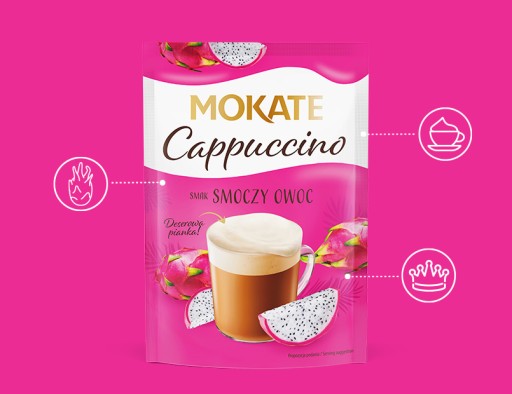 Cappuccino MOKATE káva s príchuťou dračieho ovocia 40 g