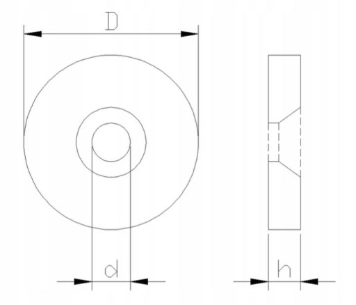 Neodymový magnet 29,5 mm x 4,5 mm kruhový kruh s 5,5 mm otvorom