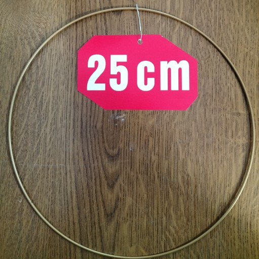 ZLATÝ MATNÝ prsteň/ráfik na lapače snov/makramé 25cm