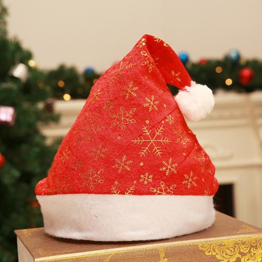 VIANOČNÁ ČIAPKA SANTA CLAUS ČERVENÉ GLITTROVÉ EKO VIANOCE