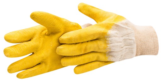 XL žlté bavlnené pracovné rukavice, séria 92