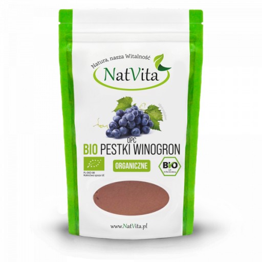 Mleté hroznové jadierka OPC BIO Ekologický LDL Antioxidant 150g NatVita