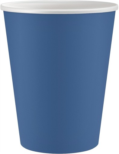 Narodeninové poháre, tmavomodré, papierové, 250 ml, 6 ks
