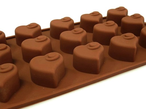 SILIKÓNOVÁ FORMA NA ČOKOLÁDU ČOKOLÁDY SRDCE VALENTÍNSKE SRDCE PRALINE